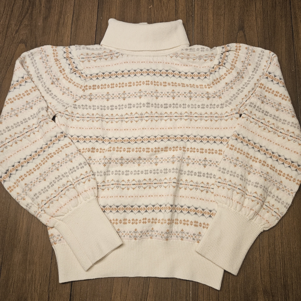 Janie and Jack Cream Patterned Sweater